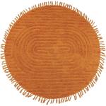 Orange Beliani Runde Runde Teppiche 140 cm 