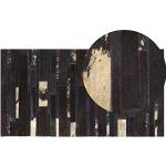Braune Moderne Beliani Rechteckige Kuhfellteppiche aus Leder 80x150 