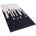 Schwarze Moderne Beliani Quadratische Kuhfellteppiche aus Rindsleder 80x150 