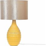 Gelbe Beliani Tischlampen & Tischleuchten glänzend aus Keramik 