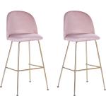 Rosa Moderne Beliani Barhocker & Barstühle aus Polyester gepolstert Breite 50-100cm, Höhe 100-150cm, Tiefe 50-100cm 