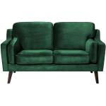 Grüne Retro Beliani Zweisitzer-Sofas aus Eiche 2 Personen 