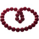 Bella Carina Perlenkette »Polaris Perlen Kette 16 mm dunkles rot«, Magnetverschluss, rot