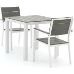 Reduzierte Weiße Gartenmöbelsets & Gartengarnituren aus Aluminium stapelbar 3-teilig 