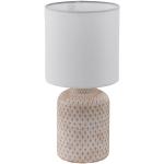 Cremefarbene Moderne Eglo Runde Nachttischlampen & Nachttischleuchten aus Keramik E14 