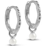 Silberne Perlenanhänger mit Kopenhagen-Motiv aus Emaille mit Echte Perle 