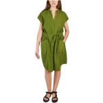 Grüne Kurzärmelige Bellerose Midi Shirtkleider für Damen Größe L 