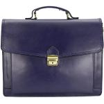 Belli Design Bag D italienische Leder Businesstasche Arbeitstasche Messenger Aktentasche Lehrertasche Laptoptasche Unisex in dunkelblau - 40x30x12 cm (B x H x T)