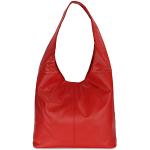 Rote Belli Lederhandtaschen aus Glattleder für Damen 