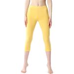 Gelbe Capri-Leggings & 3/4-Leggings für Damen Größe M für den für den Sommer 
