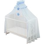 Blaue Himmel für Baby- & Kinderbetten mit Insekten-Motiv aus Chiffon 