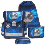 Blaue Motiv Schulranzen Sets aus Polyester mit Reflektoren für Kinder 4-teilig 