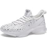 Weiße Sneaker mit Strass durchsichtig ohne Verschluss aus Mesh atmungsaktiv für Damen Größe 42,5 