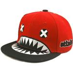Rote Hip Hop Snapback-Caps mit Hai-Motiv Einheitsgröße 
