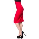 Rote Belsira Midi Bleistiftröcke & Stiftröcke mit Reißverschluss aus Polyester für Damen Größe XXS 