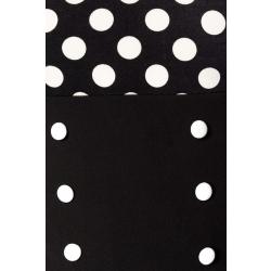 Belsira Damen schulterfreie Bluse Oberteil Jersey-Top , Größe:M, Farbe:schwarz/weiß/dots