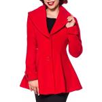 Rote Vintage Belsira Mini Kurzmäntel Handwäsche für Damen Größe XL für den für den Herbst 