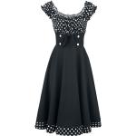 Belsira - Rockabilly Kleid knielang - Schulterfreies Swing-Kleid - XS bis XXL - für Damen - Größe S - schwarz/weiß