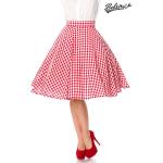 Rote Belsira Tellerröcke mit Reißverschluss aus Baumwolle für Damen Größe XXS 