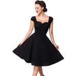 Schwarze Vintage Belsira Midi Sommerkleider für Damen Größe XXL für den für den Sommer 