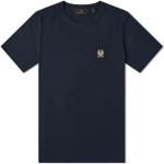 Reduzierte Blaue Kurzärmelige Belstaff Rundhals-Ausschnitt T-Shirts aus Baumwolle für Herren Größe XXL 