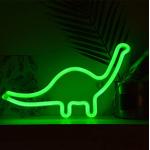 Romantische Neonlicht mit Dinosauriermotiv batteriebetrieben 