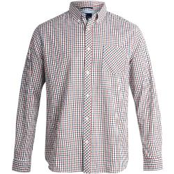 Ben Sherman Herren Button Down Hemd - Klassische Passform Langarm Button Down Hemd - Casual Dress Shirt für Männer (S-XL), rot / blau, Mittel