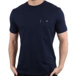Reduzierte Marineblaue Unifarbene Kurzärmelige Ben Sherman Rundhals-Ausschnitt T-Shirts für Herren für den für den Sommer 