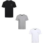 Schwarze Melierte Kurzärmelige Ben Sherman T-Shirts aus Baumwolle für Herren Größe S 3-teilig 