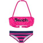 Gestreifte Sportliche Bench Bandeau Bikinis für Kinder aus Polyamid für Mädchen 
