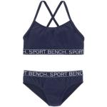 Marineblaue Sportliche Bench Kids Bustier Bikinis für Kinder aus Polyamid für Mädchen Größe 170 