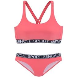 Bench. Bustier-Bikini Yva, mit Bench-Schriftzug pink Damen Bustier-Bikinis Bikinis Damenbademode