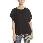 Schwarze Kurzärmelige Bench Rundhals-Ausschnitt T-Shirts aus Mesh für Damen Größe M 