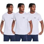 Weiße Langärmelige Bench Rundhals-Ausschnitt T-Shirts aus Baumwolle für Herren Größe S 3-teilig 