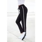 Reduzierte Schwarze Sportliche Bench Hosen mit Galonstreifen mit Galonstreifen aus Polyamid für Damen Größe XS 