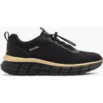 Schwarze Bench Slip-on Sneaker ohne Verschluss aus Textil für Damen Größe 38 mit Absatzhöhe 3cm bis 5cm 