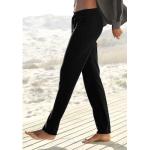 Schwarze Nachhaltige Strandhosen ohne Verschluss für Damen Größe XS Weite 44, Länge 34 
