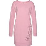 Rosa Unifarbene Casual Bench Mini Rundhals-Ausschnitt Sweatkleider für Damen 