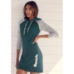 Reduzierte Dunkelgrüne Langärmelige Nachhaltige Sweatkleider mit Kapuze für Damen Größe XS 