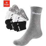 Tennissocken BENCH. schwarz-weiß (4 x schwarz, 4 weiß, grau, meliert) Damen Socken Tennis Bekleidung