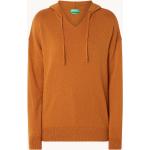 Braune Unifarbene United Colors of Benetton Kaschmir-Pullover aus Polyamid für Damen Größe M für den für den Herbst 