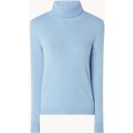Hellblaue Unifarbene United Colors of Benetton Rollkragen Kaschmir-Pullover für Damen Größe S für den für den Herbst 