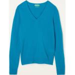 Reduzierte Türkise Unifarbene United Colors of Benetton V-Ausschnitt Damensweatshirts Größe XS für den für den Herbst 