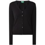 Schwarze Unifarbene United Colors of Benetton V-Ausschnitt Feinstrickjacken für Damen Größe XS - versandkostenfrei 