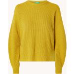 Reduzierte Unifarbene United Colors of Benetton Kaschmir-Pullover mit Puffärmeln aus Polyamid für Damen Größe M für den für den Herbst 