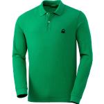 Reduzierte Grüne Langärmelige United Colors of Benetton Langarm-Poloshirts für Herren Größe M 