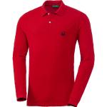 Reduzierte Rote Langärmelige United Colors of Benetton Langarm-Poloshirts für Herren Größe XL 