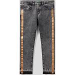 Reduzierte Graue United Colors of Benetton Skinny Jeans für Kinder mit Reißverschluss aus Denim für Mädchen 