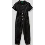 Reduzierte Schwarze Unifarbene United Colors of Benetton Kinderjumpsuits & Kinderoveralls aus Lyocell für Mädchen Größe 134 