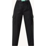Reduzierte Schwarze Unifarbene United Colors of Benetton Leinenhosen aus Leinen für Damen Größe S 